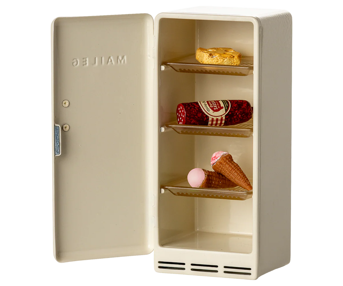 MOUSE FRIDGE WITH FOOD - WHITE