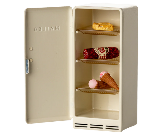 MOUSE FRIDGE WITH FOOD - WHITE