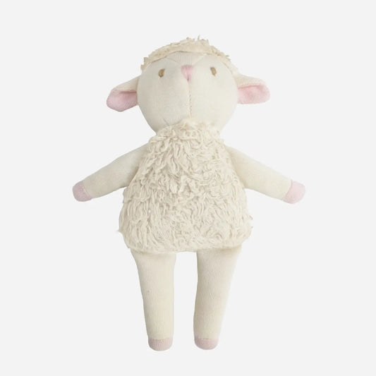 PLUSH LAMB WITH BLUSH SWEATER